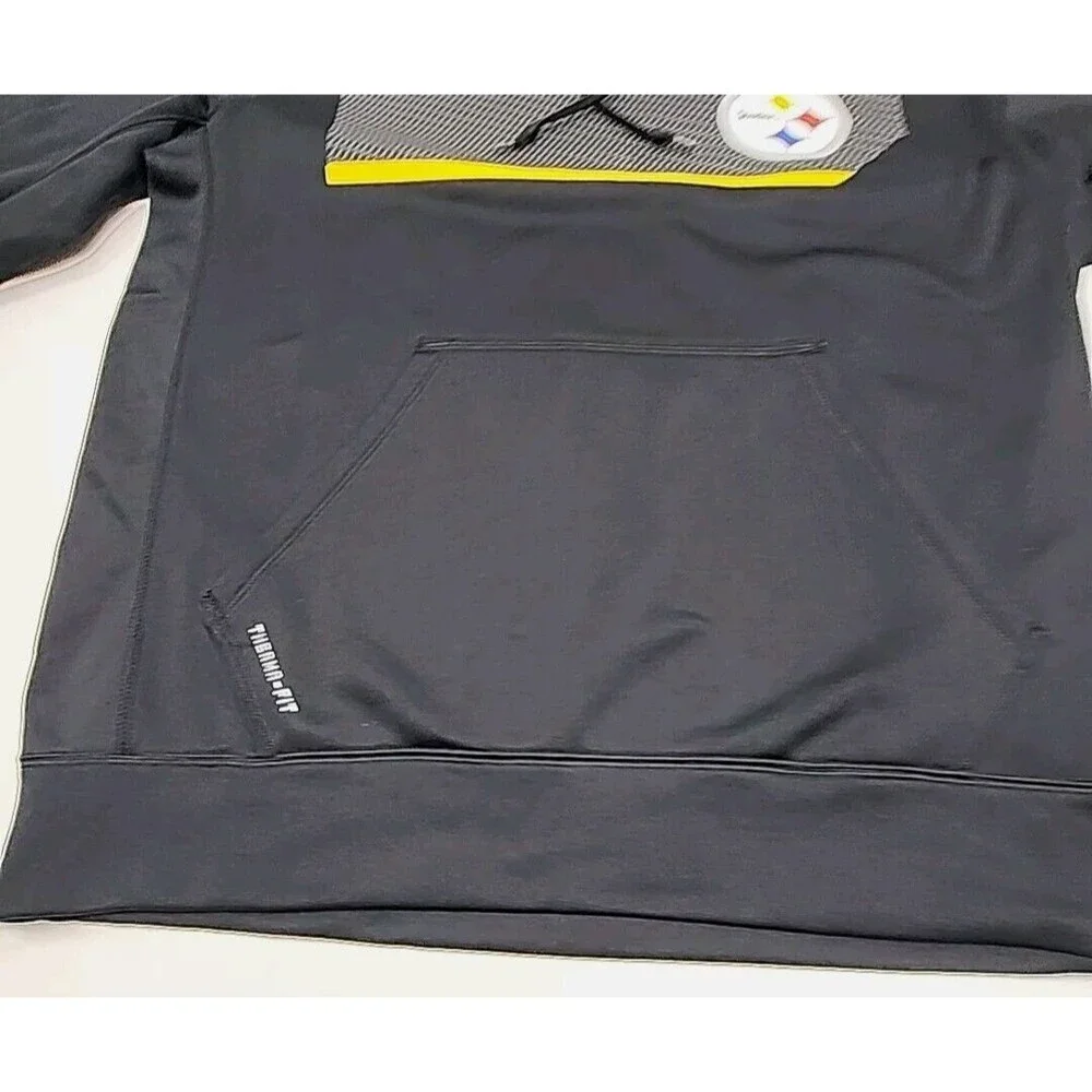 Nike Pittsburgh Steelers Hoodie Sweatshirt Men Medium Black Football NFL Therma